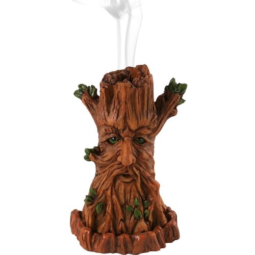 Brown Tree Man Design Incense Cone Holder - 12cm x 7.5cm (1 Pc) - Eye-catching Design - Perfect for Home & Office