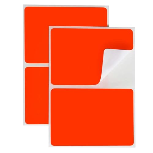 Étiquettes amovibles fluo de 7,6 cm rectangulaires et repositionnables sans résidu de colle