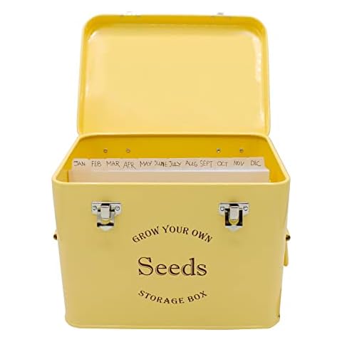 Gardening Naturally Seed Storage Tin with Dividers Cover