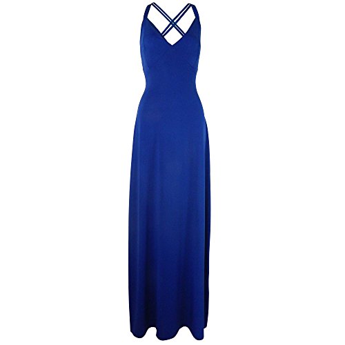 Robe de soirée bleu maxi longue fluide pour silhouette élégante du 36 au 48