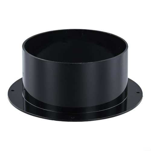 Volakebeing Brida de conducto- Conector de tubería de ventilación, 75 mm/100 mm/125 mm/150 mm/200 mm, brida de pared de ventilación de plástico ABS para secadora, tubo extractor (125 mm)
