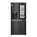 LG GMX844MCBF Kühlschrank American Combi Instaview Door in Door, Klassifizierung F, ohne Wasseranschluss, Breite 83 cm, 570 l, Stahl matt, Schwarz