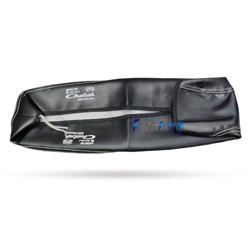 Image of EV Chetak Seat Cover with Anti Skid 3D Footmat Compatible with EV Bajaj CHETAK 3501, 3502 & 3503 3D