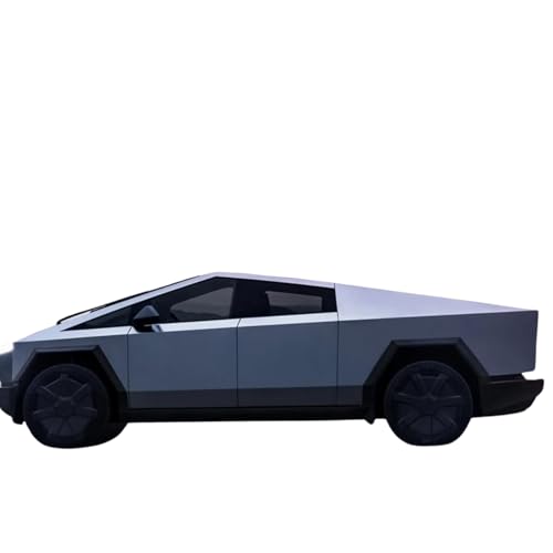 Image of SPITEN Alloy Metal Pull Back Die-cast Car 1:32 Tesla Cybertruck Diecast Metal Pullback Toy car with Openable Doors & Light, Music Boys Gifts Toys for Kids(Multicolour)