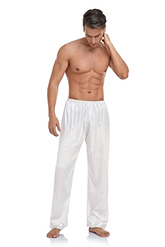 Wantschun Mens Satin Silk Sleepwear Pyjamas Pants Nightwear Loungewear Pajama Bottoms Trousers XS-XXXL2