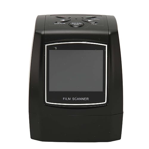 Xiuganpo Escáner de Película 2,36 Pulgadas TFT LCD 5MP JPEG Vista Previa Reproducción Edición CMOS Escáner de Diapositivas para 35 Mm 135 Mm Color Negro Blanco Archivado Uso Doméstico