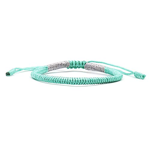 Corde tibétaine verte faite main à offrir comme porte-bonheur traditionnel