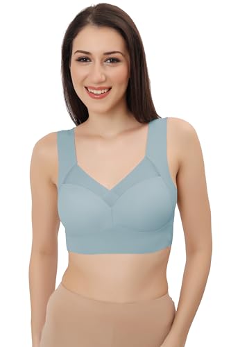 Image of Fabluk ICY Silk Seamless Pushup Sporta Bra, Padded, Full Coverage, Yoga Bralette Tank Top for Workout & Gym