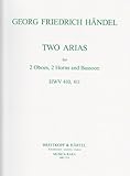  MUSICA RARA HAENDEL G.F. - 2 ARIAS Partition classique Ensemble et orchestre Musique de chambre