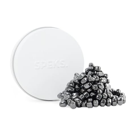 Speks Crags Ferrite Putty, 150+ Ferrite Stones in a Tin, Fidget Toy for Adults & Teens 14+, Desk Toy for Office, Holiday Stocking Stuffer, Stress Relief Present | White, Small Cover