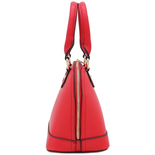 Image of FashionPuzzle Zip-Around Saffiano Classic Dome Satchel