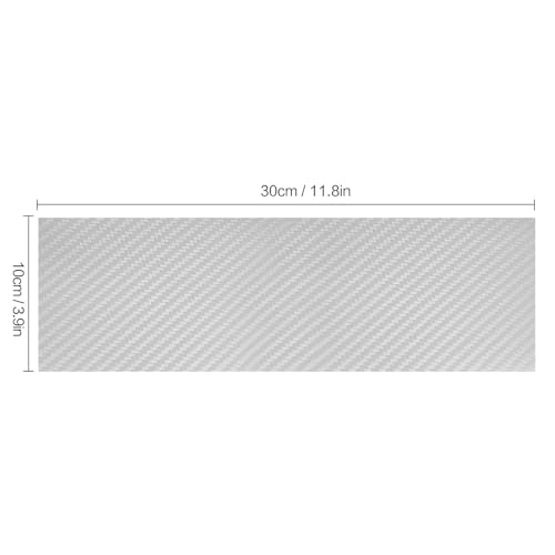 Image of QianBao Compatible with Carbon Fiber Vinyl Wrap 11.8 inch x 4 inch Chevy Bowtie Emblem Wrap Kit with Spatula and Cutter 3 Pcs Universal Logo Overlay White