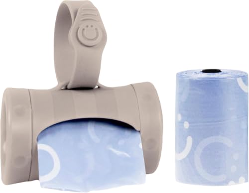Image of Ubbi Retractable On-the-Go Bag Dispenser for Baby Travel, Diaper Bag Accessory Must Have for Newborns, Helpful Baby Accessory, Taupe (Pack of 5)