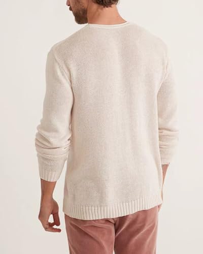 Men's Sweater Crewneck Long Sleeve Loose Fit Solid Sweaters Business Casual Pullover Tops3