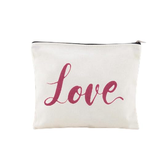 Presentes de Dia dos Namorados para esposa, namorada, bolsa de maquiagem para esposa, aniversário, presentes de Natal para ela, bolsas de viagem para mulheres, Love You, bolsa de higiene pessoal com