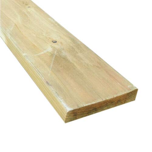 Pressure Treated Smooth Decking 22mm x 100mm x 2.4m Lengths (Pack of 5)