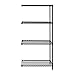 Quantum Storage Systems AD63-1872BK Add-On Kit for 63" High 4-Tier Wire Shelving Unit, Black Finish, 18" Width x 72" Length x 63" Height