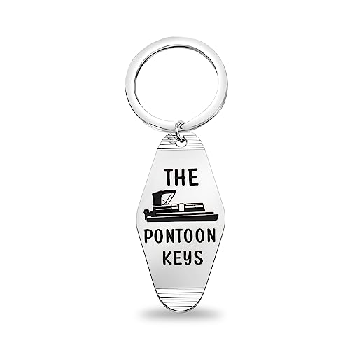 CENWA Pontoon Gift Pontoon Captain Gift Pontoon Owner Gift Boating Jewelry The Pontoon Keys Hotel Keychain