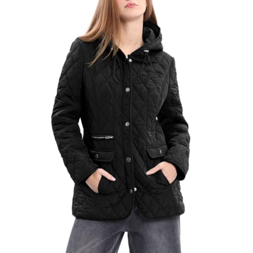 Veste matelassée à capuche femme Amazhiyu contre le froid léger avec poches