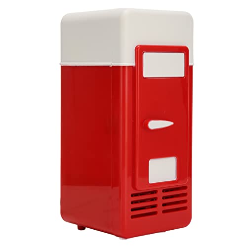 EBTOOLS Mini Fridge,USB Small Refrigerators for Skincare Lipstick Perfume Beverage,Low Decibel Energy Saving Semiconductor Refrigeration Fridge Cooler for Car Home(Black)