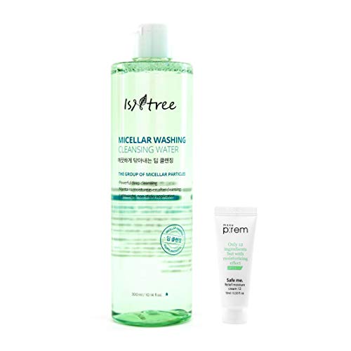 Isntree Micellar Melting Cleansing Water 10.07 fl. oz. Natural Makeup Remover Water Cleanser - Clears Pores Blackheads & Sebum Skin Impurities – Deeply Hydrating Water Base Face Wash for Sensitive