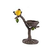 Vintage Teelichthalter mit Vogelnest-Design, Dekorative Kerzenhalter aus Kunstharz, 20,5 x 14,5 x 9,5 cm, für gemütliche Atmosphäre