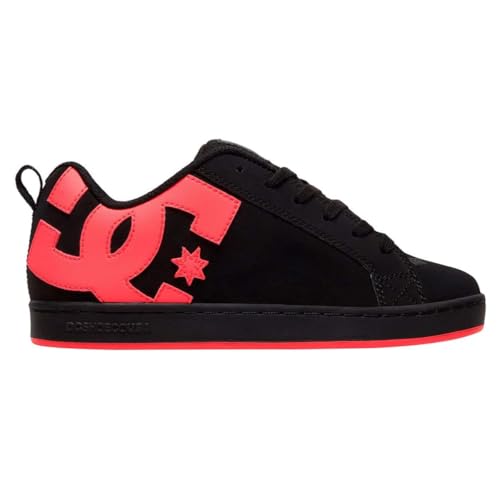 DC DC womens Court Graffik Skate Shoe, Black/Hot Pink, 7 US