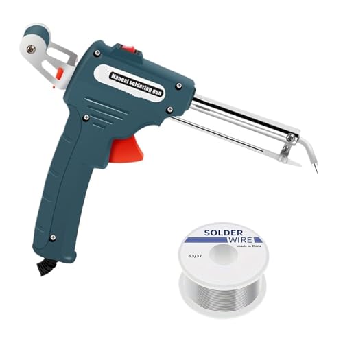 はんだごて セット 60W 電気はんだごて 錫ガン 溶接錫機 自動的に錫を送る 手持ち式マシン 加熱修理ツー??ルキット DIYや修理に多目的に使える(Green)