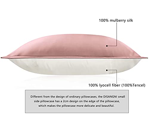 DISANGNI 100% natural mulberry silk pillowcase, suitable for hair and skin, envelope style, silk fro