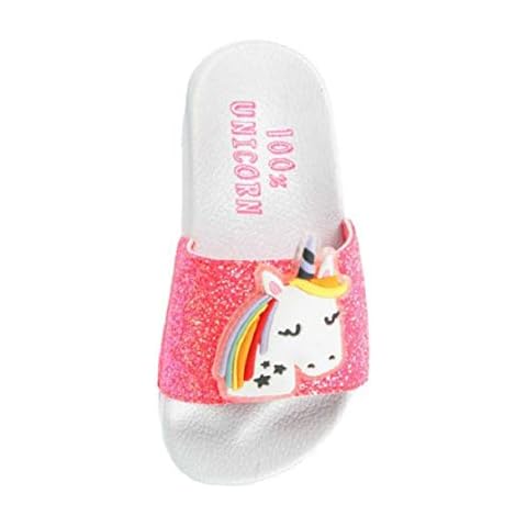 GladRags Unicorn Glitter Sliders for Girls Cover