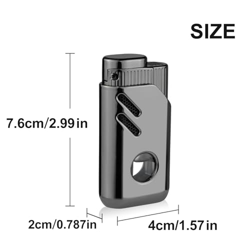 Pack de 2 Encendedores Antorcha Triple Llama Butano Recargable miniatura 6