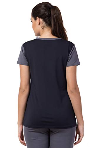 Image of BLUECON Combo Pack Solid Polyester Slim Fit Half Sleeve Women Tshirt /Multicolor Short Sleeve Tshirt for Women Sport Wear
