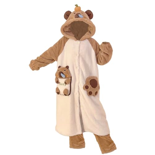 Robe de nuit capybara avec pantalon : le confort absolu des soirées d'hiver