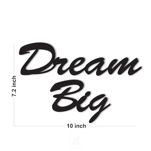 Image of Art Street Dream Big MDF Plaque Painted Cutout Ready to Hang Home Decor, Wall Decor, Wall Art,Decorative MDF Plaque For Home and Wall Decoration (7.5 X 10 Inches)