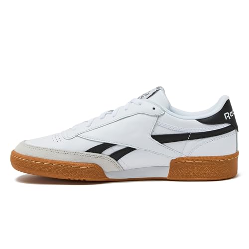 Reebok Club C Revenge Vintage Sneakers for Men - Casual Tennis Mens Shoes, White/Black/Gum, 6.5
