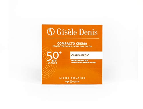GISÈLE DENIS - Compacto Crema, Protector Solar Facial, Maquillaje Cara, Color Claro Medio, FPS50+, 10 gr Cover