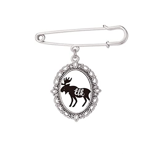 Broche élan noir et blanc chic pour rehausser une chemise au bureau