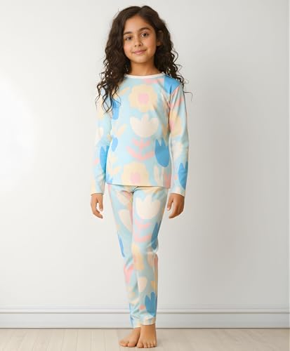 Image of Anthrilo Pure Cotton Printed Pyjama Set for Girls | Sleepwear | Night Suit, Night Wear | Long Sleeves T-Shirt & Pyjama | Regular Wear | 0-14 Years