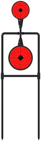 Atflbox Double Blast High Caliber Spinner Auto Reset Steel Target for Centerfire Handguns Up to .44 Magnum Outdoor Target Shooting