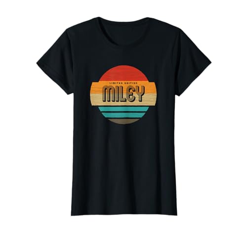 Miley Nombre Retro Vintage Sunset Limited Edition Camiseta