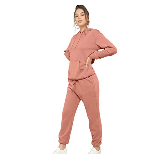 Image of Women's Tracksuit /Sweatshirt + Pant Set Peach
