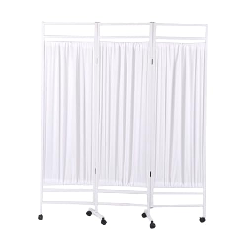 Paravent d'hôpital pliable et mobile écran blanc 3 volets hauteur 180 cm