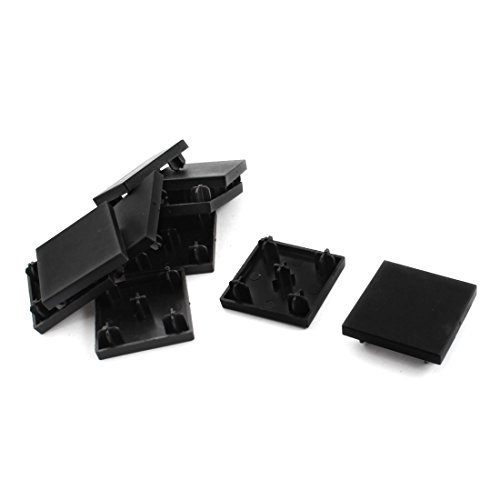 40 mm x 40 mm T-ranurado perfil de aluminio negro extrusión tapa 10 piezas