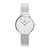 Relógio Feminino Pulseira Prata Redondo Harlem Silver 32mm Delicado