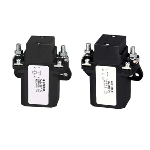 LCTC DC Schütz 12V 24V 36V 48V 60V 72V 120V Leistungsrelais 50A 100A 200A Gabelstapler Normalerweise Offen Normalerweise Geschlossen QZJ(QZJB50A 1NC,12V)