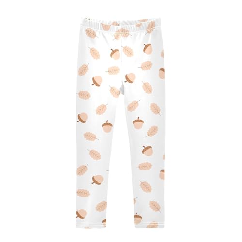 Pine Cones Girls Leggings,Workout Leggings for Girls Toddler Athletic Leggings Size for 3-10T