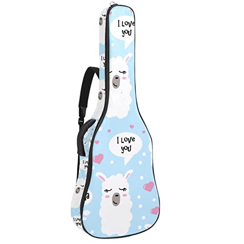 Sac à dos guitare acoustique pivoines et grue, finition imperméable et grand organiseur