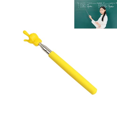 Teleskoplehrer Zeiger Klassenzimmer Demonstrationsstab Guide Anzeige einziehbarer Finger Zeiger Stick für Schulunterricht Konferenzpräsentation Objektanweisung