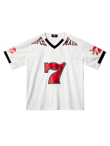 Number 7 Jersey Shirts Graphic Oversized Heavy Weight Sports Streetwear Y2k Tees Tops