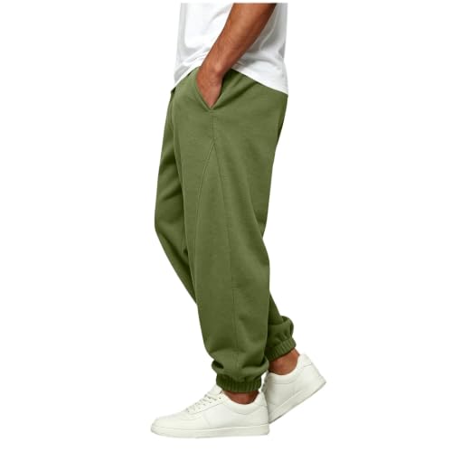 Baggy Sweatpants Men Loose Seam Jogger Pants Drawstring Elastic Waist - image 7